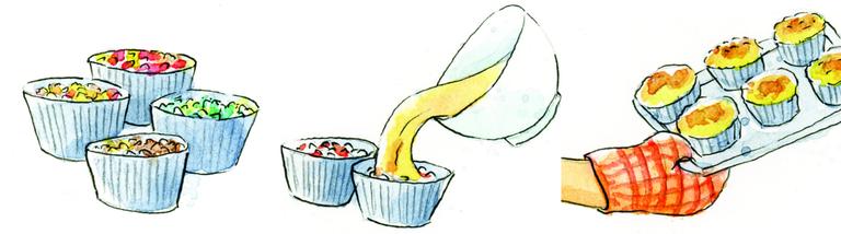 Aprenda a fazer deliciosos miniomeletes