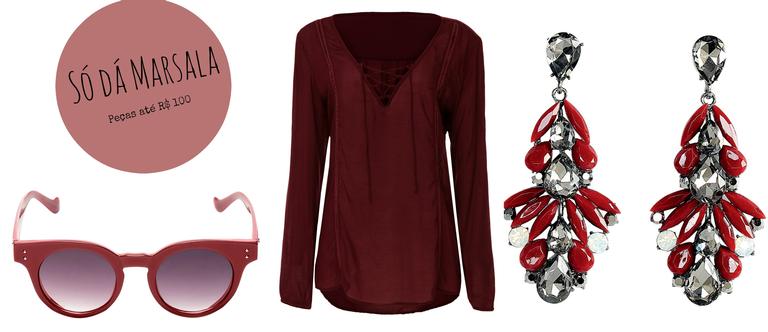 Achados da moda: peças Marsala até R$ 100