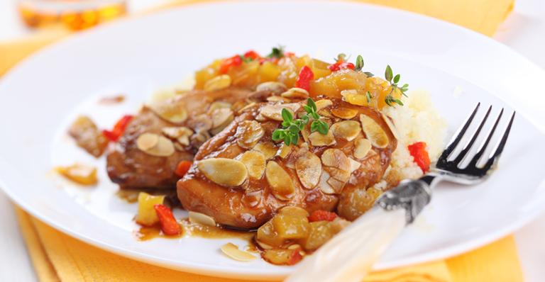 Receita saudável e saborosa: frango com damascos