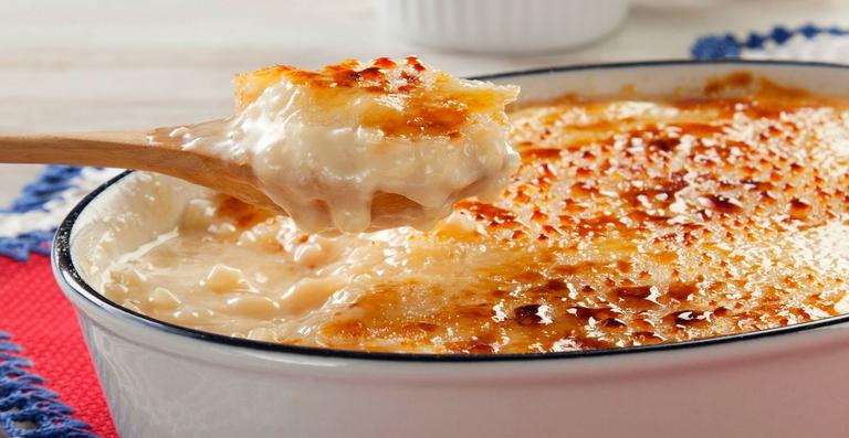 Delícia do dia: arroz doce com crosta de caramelo