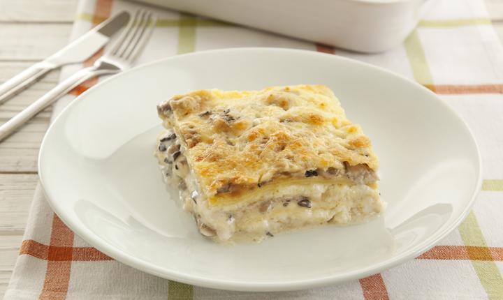 Menu da ceia: lasanha de cogumelos
