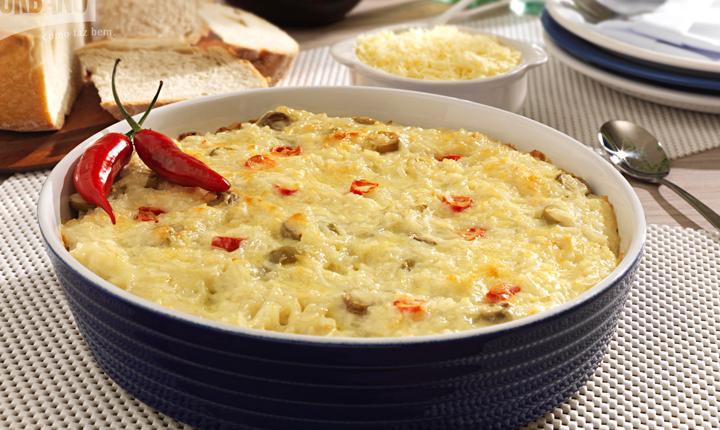 Receita do dia: arroz cremoso de forno