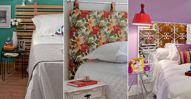 Cabeceira da cama pode ser a estrela do quarto. Inspire-se!