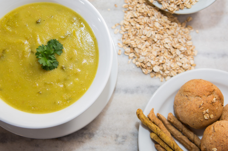 Creme de mandioquinha com quinoa