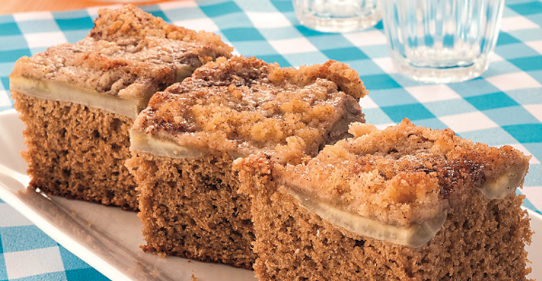 Receita do dia: cuca de banana