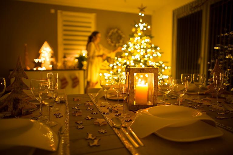 Decoração simples e linda para a ceia de Natal