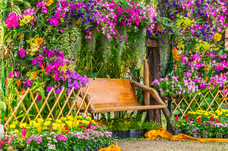 Jardim decorado