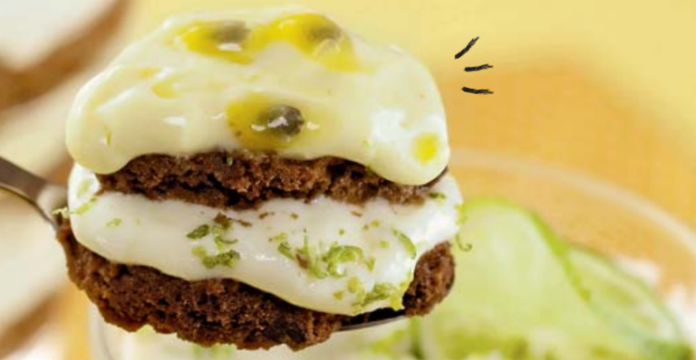 Que tal um delicioso pavê de limão e maracujá?
