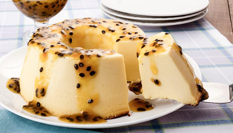 Receita do dia: pudim de maracujá com calda