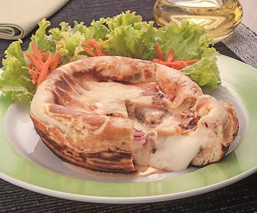 Frigideira de frango e queijo