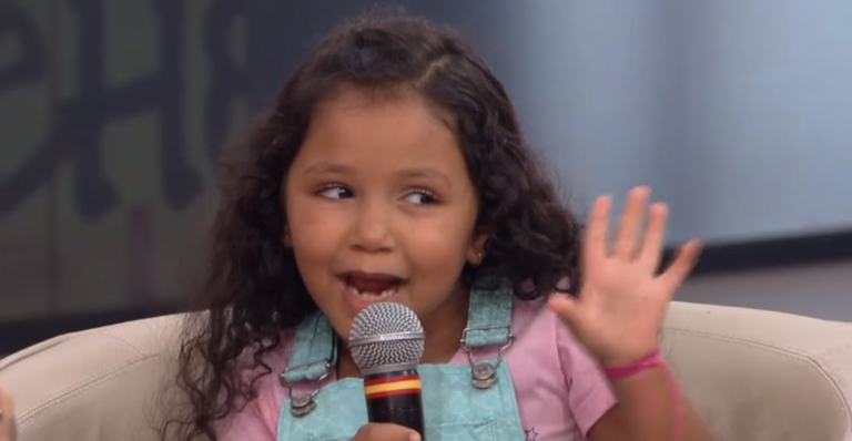 Menina de 6 anos ganha recado de Alceu Valença e dá show de fofura no Encontro com Fátima Bernardes