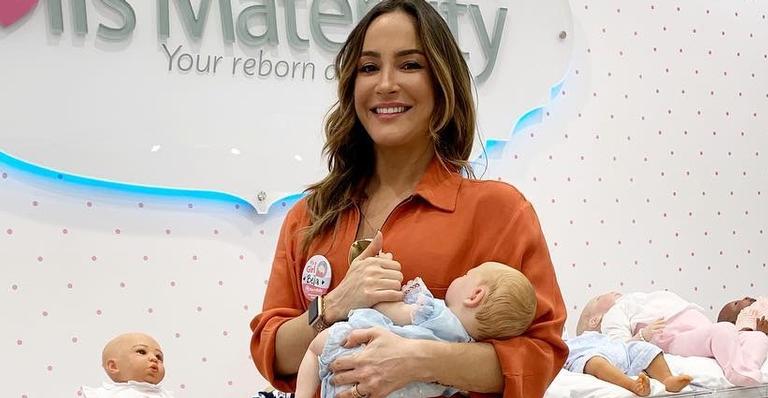 Ao lado dos filhos, Claudia Leitte brinca com suposto nascimento de ‘Bela’: ”Estou em trabalho de parto”