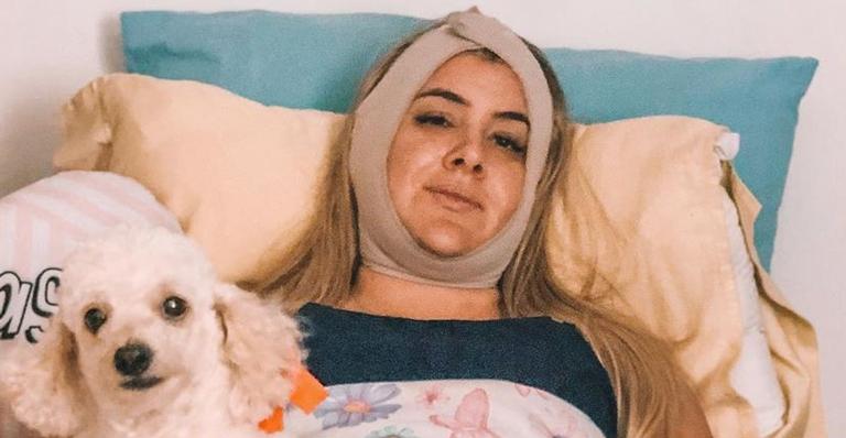 Após plástica no rosto, Patrícia Leitte passa mal: ”Acabo não comendo”