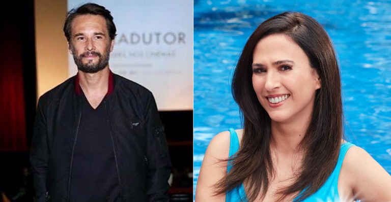 Tatá Werneck ganha beijão de Rodrigo Santoro e comemora: ”Tô grávida, mas tô viva”