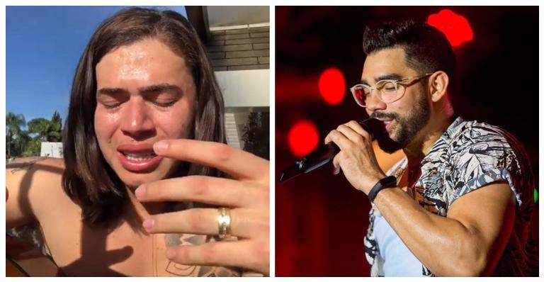 Whindersson Nunes vai aos prantos com música que compôs para Gabriel Diniz