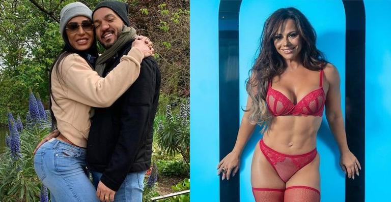 Provocação? Nando Cunha choca ao postar foto de Belo ao lado de Viviane Araújo: ”Gracyanne não curtiu”