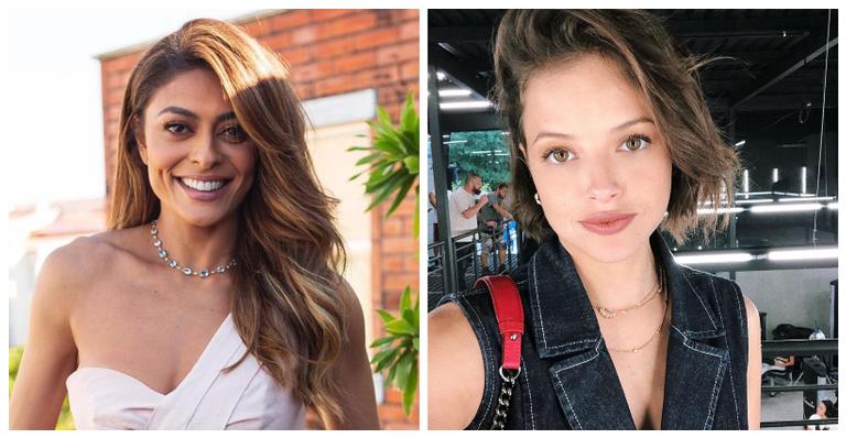 Após bofetadas, Juliana Paes e Agatha Moreira se encontram e provam que rivalidade fica só na novela