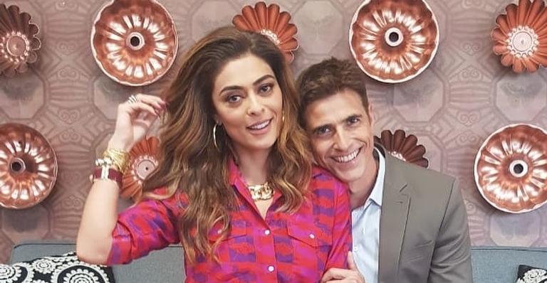 Reynaldo Gianecchini invade camarim de Juliana Paes e revela intimidade da atriz
