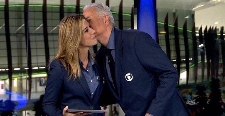 Após ‘torta de climão’ ao vivo, William Waack e Cris Dias vão gravar programa juntos novamente