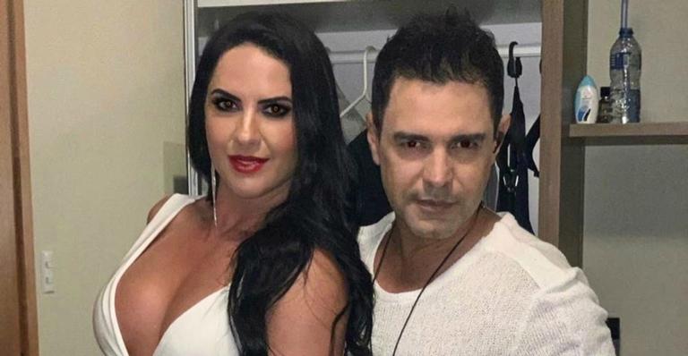 Zezé Di Camargo comemora aniversário da noiva Graciele Lacerda com declaração de amor