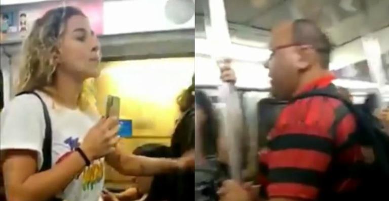 Atriz da globo faz barraco e expulsa homem de vagão feminino no Rio de Janeiro; veja