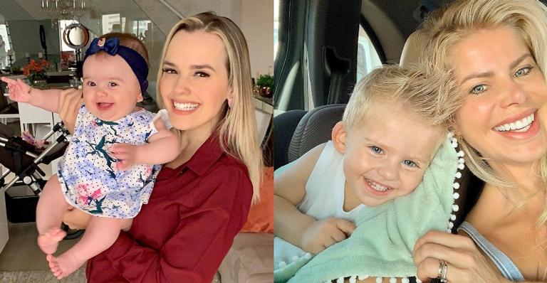 Acontece o encontro mais fofo da web: Liz, filha de Thaeme Mariôto, e Enrico, filho de Karina Bacchi