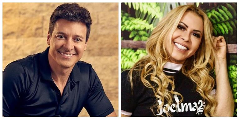 Gêmeos? Rodrigo Faro se veste de ‘Joelma’ e participa da gravação do novo DVD da cantora; veja como ficou