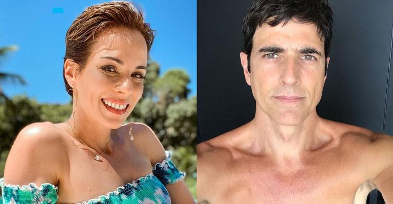 Reynaldo Gianecchini posa ao lado de Ana Furtado nos bastidores de ‘A Dona do Pedaço’