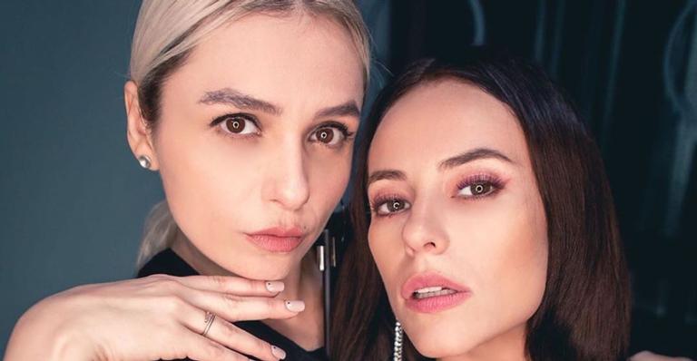 Na reta final de ‘A Dona do Pedaço’, Mônica Iozzi posa com Paolla Oliveira: ”O que será de Kim sem Vivi Guedes?”