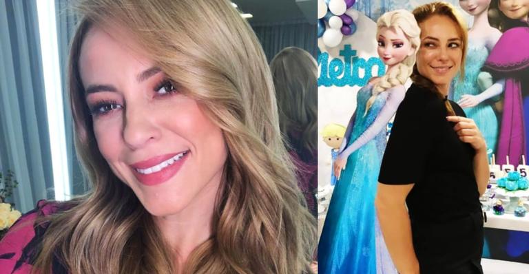 Paolla Oliveira comemora aniversário de afilhada em buffet infantil: ”Juntinhas”