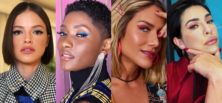 Alerta tendência! Delineado colorido é febre entre as famosas; Conheça a moda e inspire-se