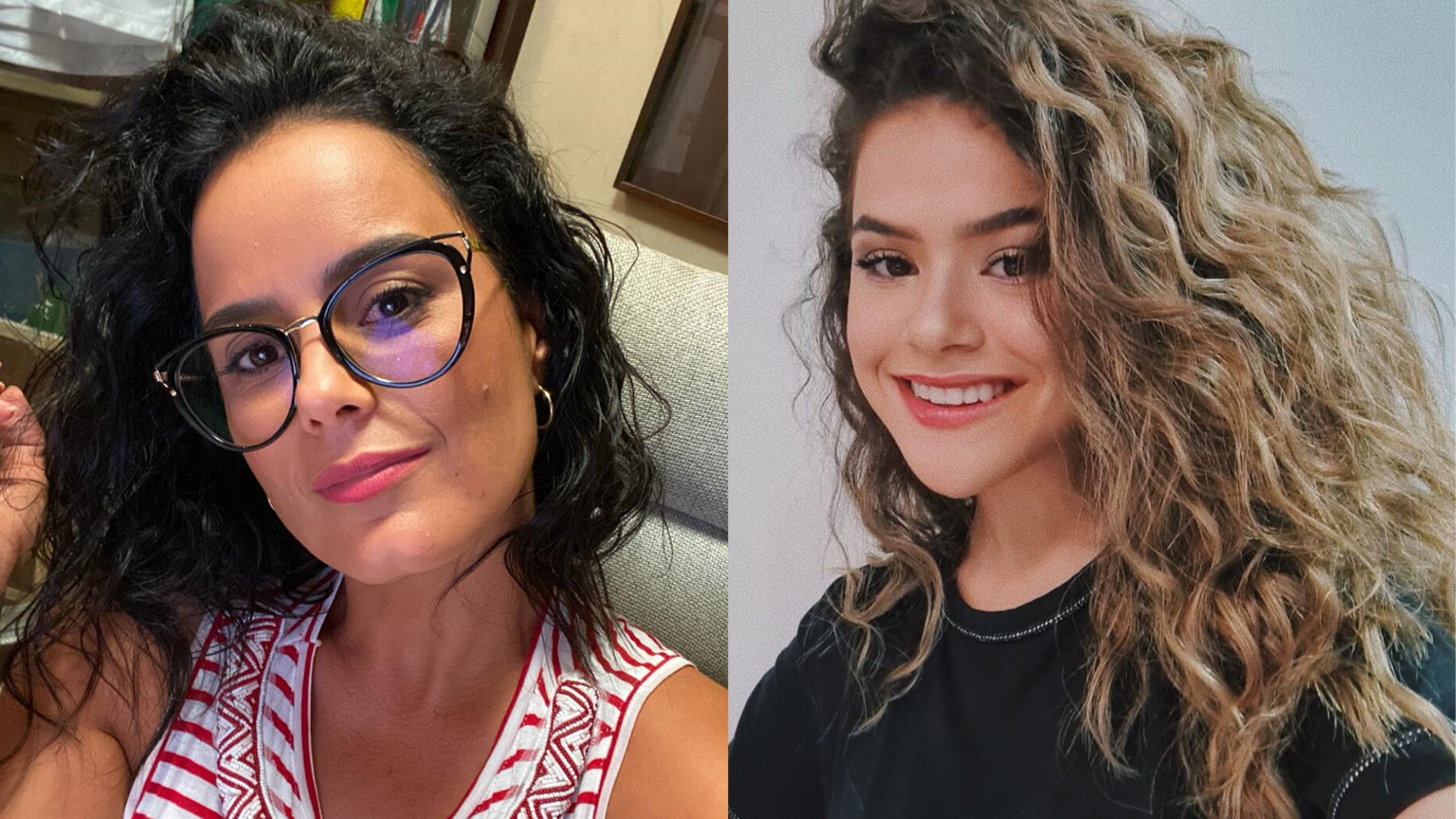 Cacheadas! Luciele Di Camargo desabafa sobre transição capilar e Maisa Silva dá dicas