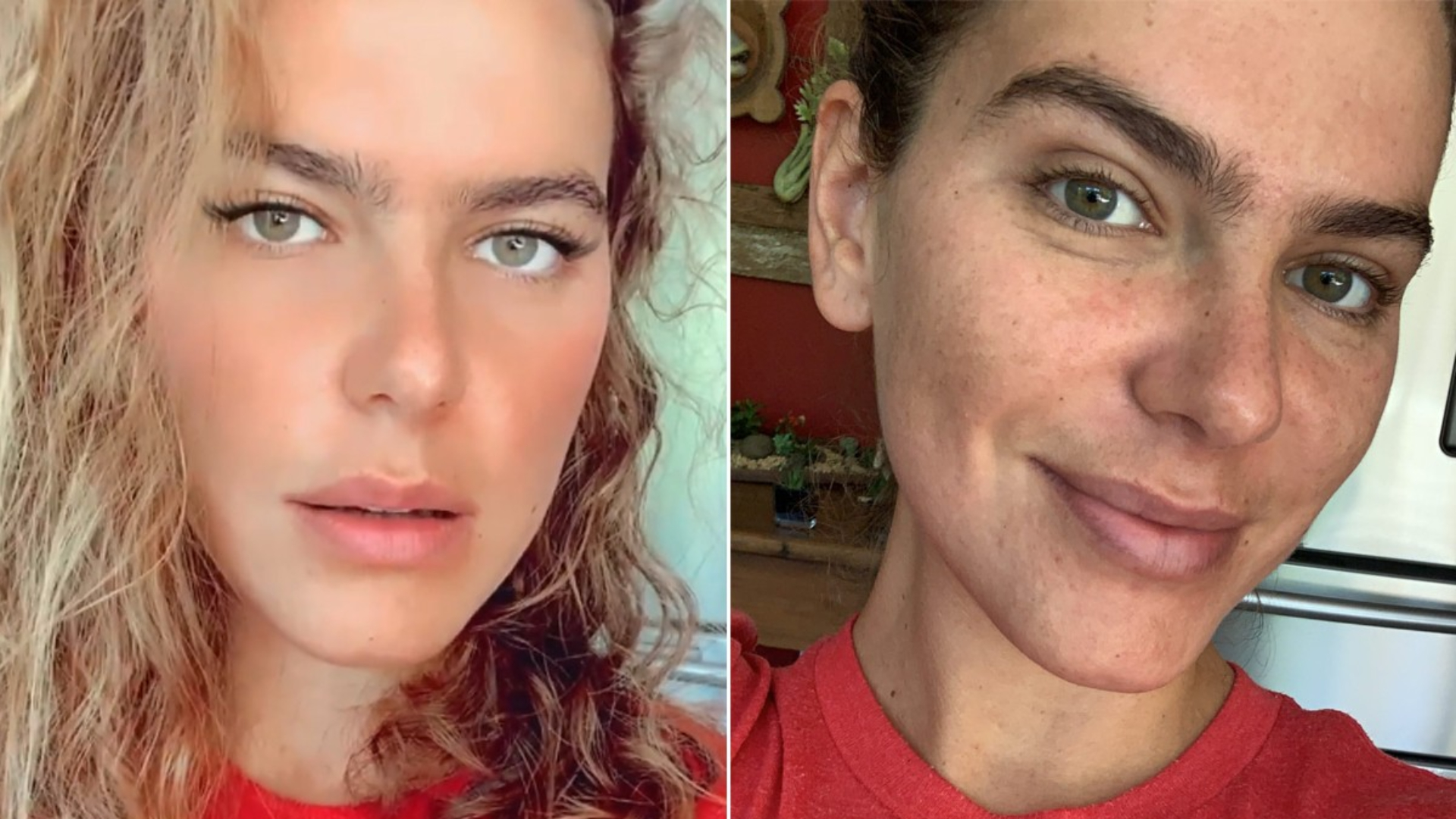 Mariana Goldfarb mostra fotos com e sem filtro para falar de padrões e beleza natural