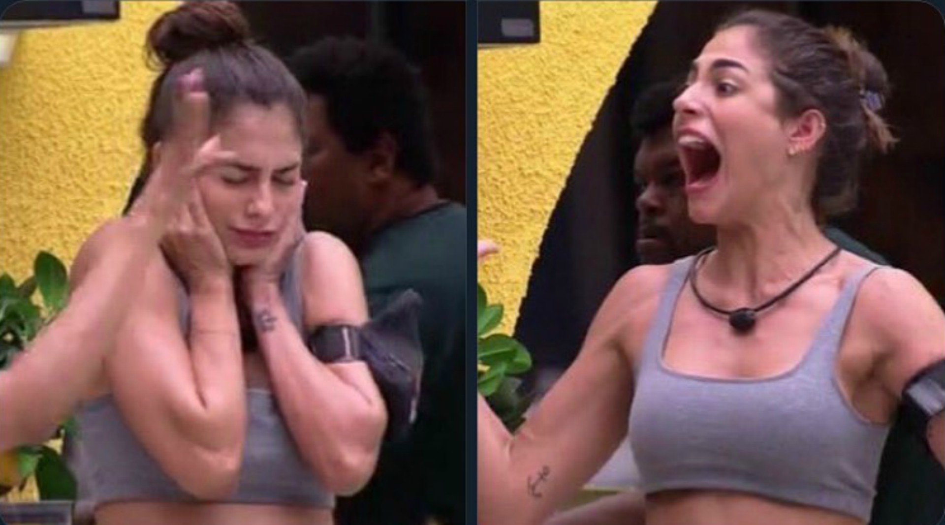 BBB20: Mari Gonzalez surta e grita com brothers durante barraco generalizado