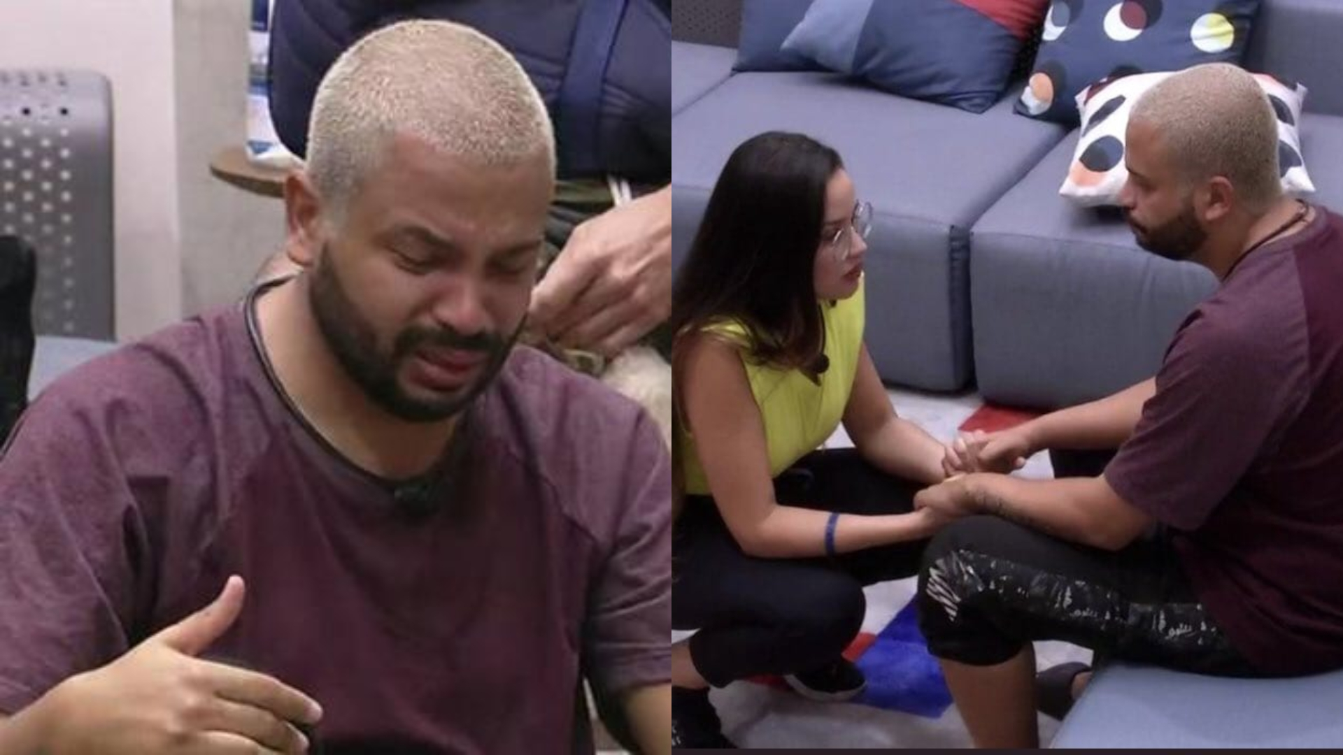 BBB21: Juliette deixa adversidades de lado e consola Projota após rapper perder Prova do Anjo: ”Sei que dói”