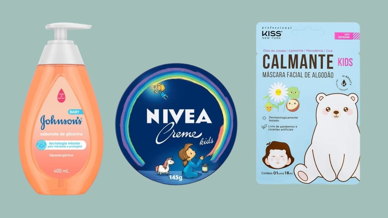 Creme hidratante, sabonete liquido e mais: 6 produtos para adicionar na rotina de cuidados do seu filho